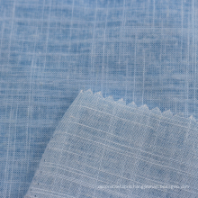 cool linen fabric supplier double color with viscose blend slub for shirt and dress